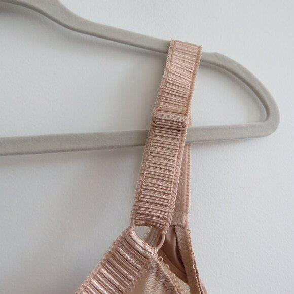 ELOMI Cate Full Cup Banded Bra in Hazel Plus Size Satin Neutral - Size 38K - Picture 11 of 15